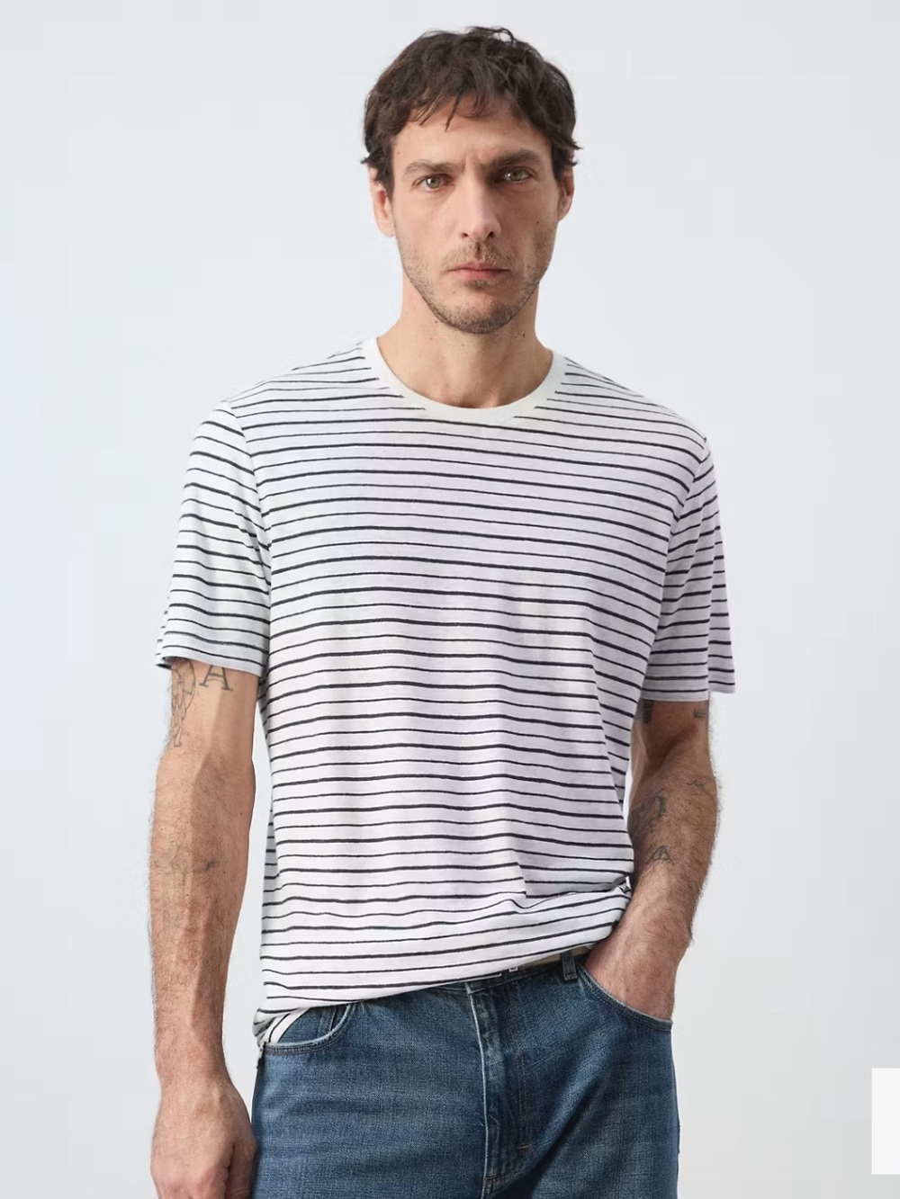 MANGO Men’s Striped Slim-Fit T-Shirt